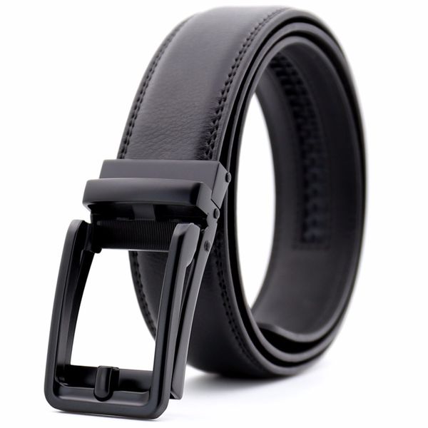 

kaweida brand 2018 new fashion designer hollow double layer metal black men automatic buckle belts for male high quality, Black;brown