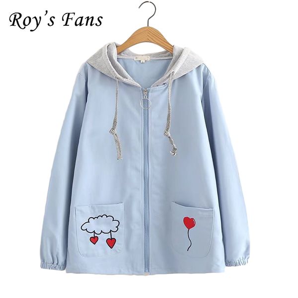 

roy's fans fashion women autumn solid trench long sleeve hooded pattern zipper wide-waisted sweet trench for women, Tan;black