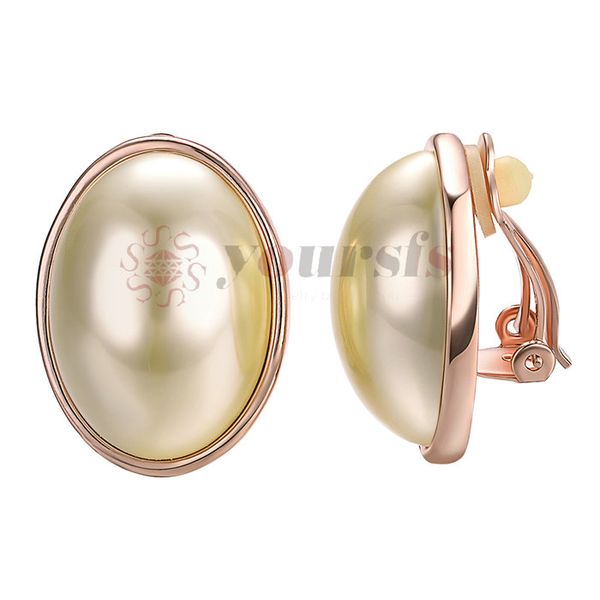 

yoursfs clip earring ivory pearl round earrings no pierced clip on earrings for girl e965r1, Silver