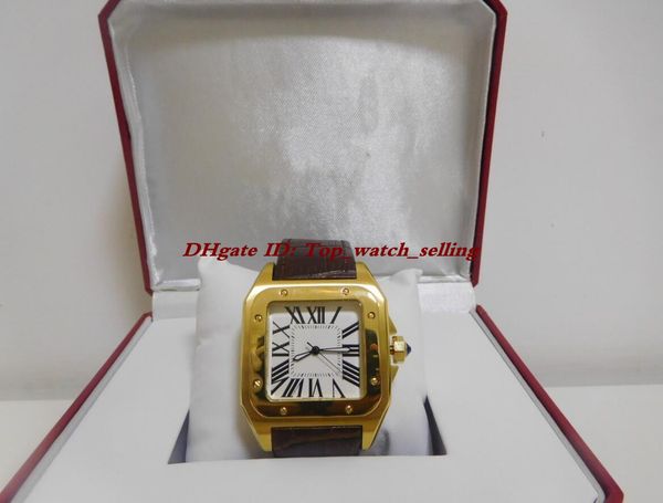 

Hot Luxury original box papers Mens 100 XL 2 TONE 18K YELLOW GOLD AUTOMATIC W20072X7 Leather strap Mechanical Automatic Men's Watches