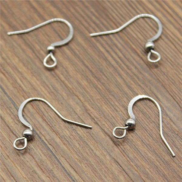 

50pcs 20x16mm earring hooks stainless steel diy earring findings earrings clasps hooks fittings diy jewelry making accessories, Blue;slivery
