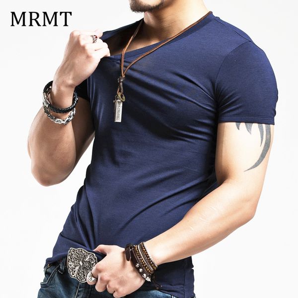 

2018 mrmt brand clothing 10 colors v neck men's t shirt men fashion tshirts fitness casual for male t-shirt s-5xl ing, Blue;gray