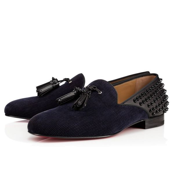 

Good quality Men Leather Sneakers Flat Red Bottom For Women Men Slip On Casual Flat Luxury Designer Skate Flats Party Dress Loafer