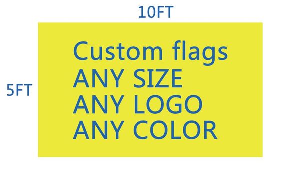 DHL-Frshpping Fußballmannschafts-/Vereinsflagge nach Maß, 10 x 5 Fuß Digitaldruck, individuelle Flagge aus 100D-Polyester-Pongee