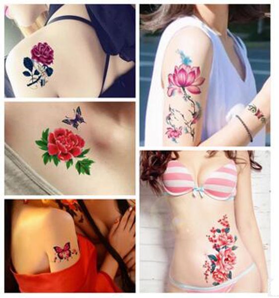 Acheter Fleur Oiseau Decal Faux Femmes Hommes Bricolage Henné Body Art Conception De Tatouage Hb556 Branche Darbre De Papillon Vivid Temporaire