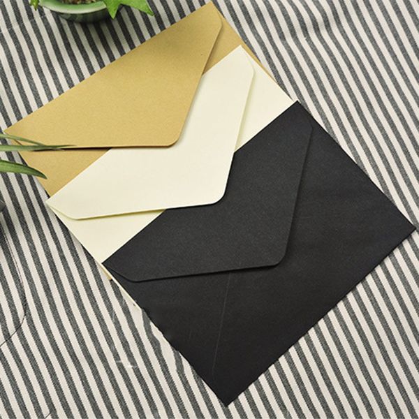 

10pcs/lot 114mm x 162mm c6 recycled envelopes card postcard envelope card making colored greeting cards in classical 3 colors