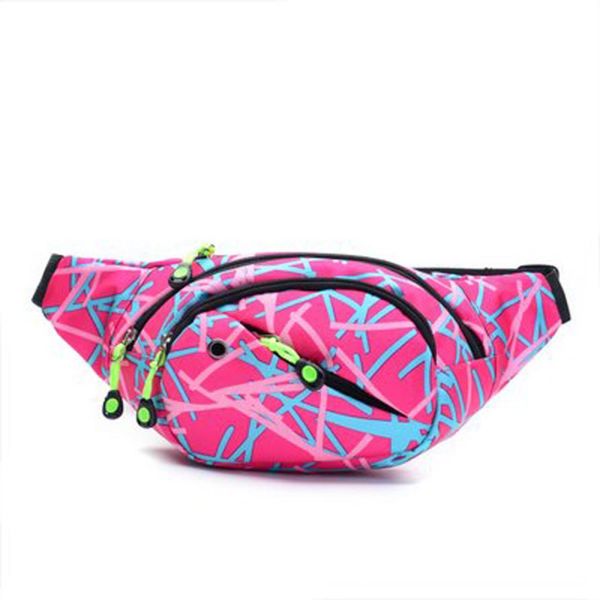 

fanny pack fashion 2018 waist phone bag pu floral zipper double layer hobos pocket belt bolsos pequenos