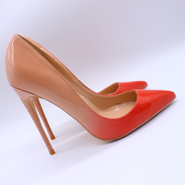 

fashion women pumps nude red patent gradient pointed toe high heels sandals shoes boots bride wedding pumps 120mm 100mm 80mm, Black