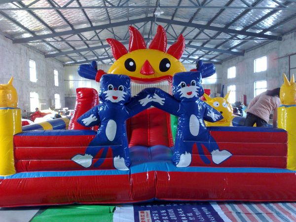 

2017 funny colorful inflatable bouncer house jumping trampoline for kids