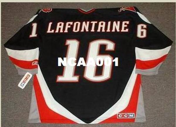 

mens #16 pat lafontaine buffalo sabres 1996 ccm hockey jersey or custom any name or number retro jersey, Black;red