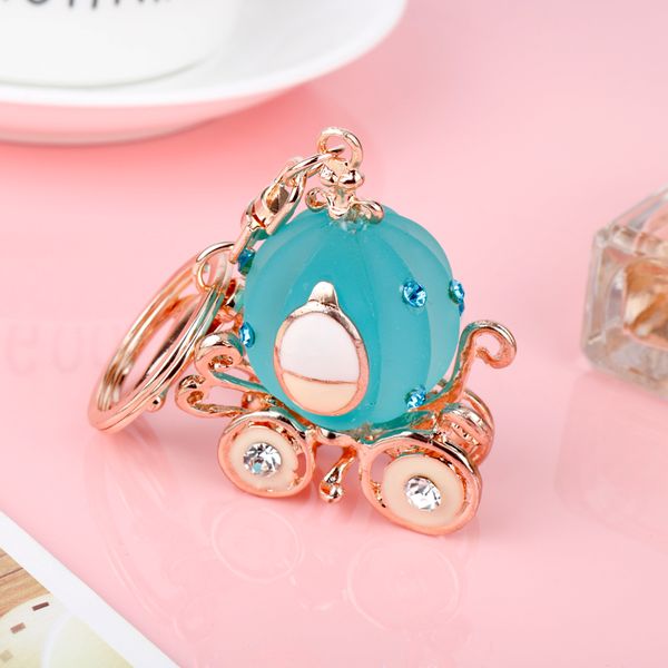 

dongsheng 1 pcs delicate hand-painted craft keychain hangings car keyring or bag buckle pumpkin car keychain, Silver