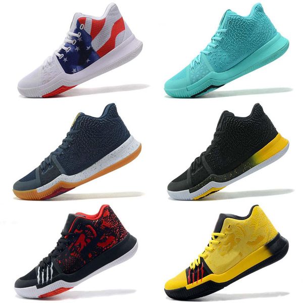 

2018 New Kyrie Basketball Shoes Men Bruce Lee Orange Crossover Cavs Irving 3 III Basketball Sports Shoes Sneakers