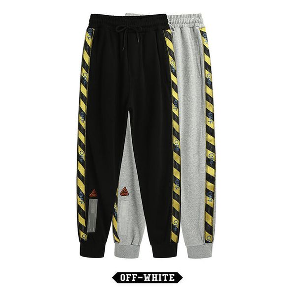 

Men hip hop pant off fa hion white tripe camouflage zipper port trou er men ca ual autumn fitne de igner weatpant