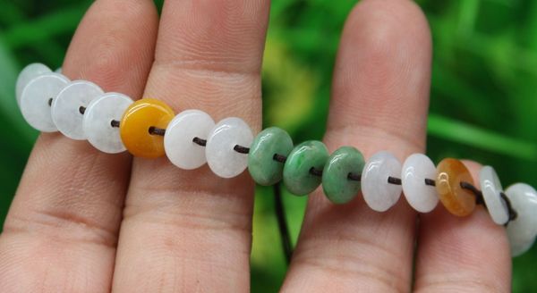 

certified 3 color 100% natural a jade jadeite bangle hand catenary11, Black