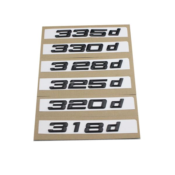 

1pcs new silver and black 318d 320d 323d 325d 330d 335d 338d car boot trunk emblem lettering badges logo for bmw 3-series f30 f31 f34 e90