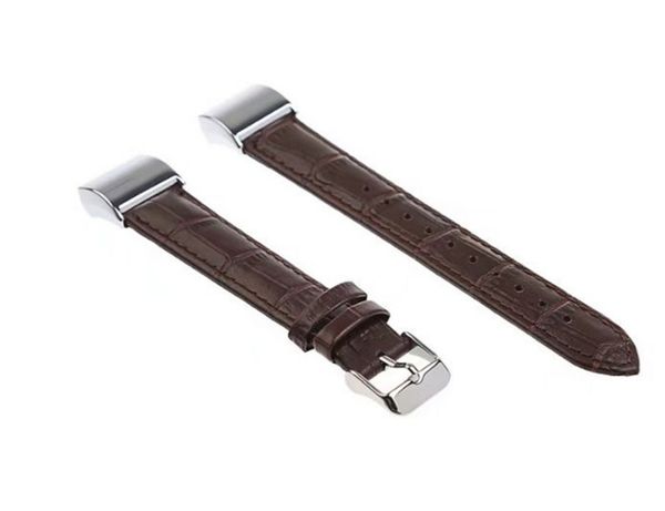

replacement band for charge 2 bands genuine leather straps smart fitness for charge2 watch band, Black;brown