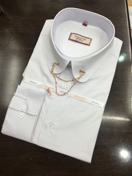 

new style dinner men's shirts male married the groom dovetail formal dress shirt, White;black