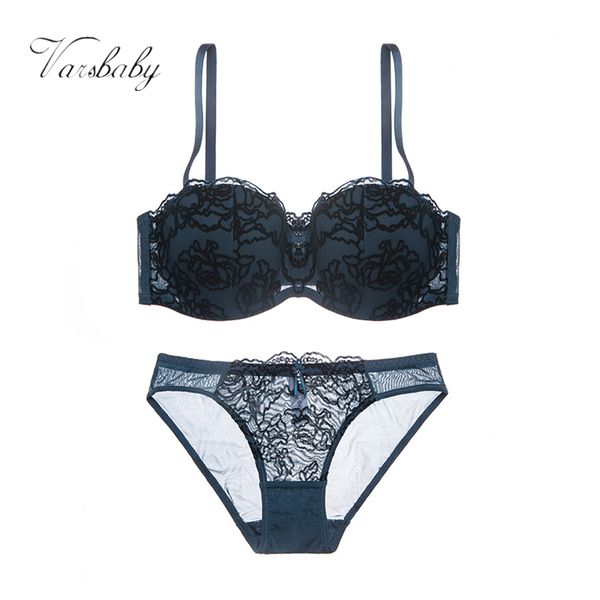 

varsbaby new romantic gauze embroidery lace bra sets girls underwear, Red;black