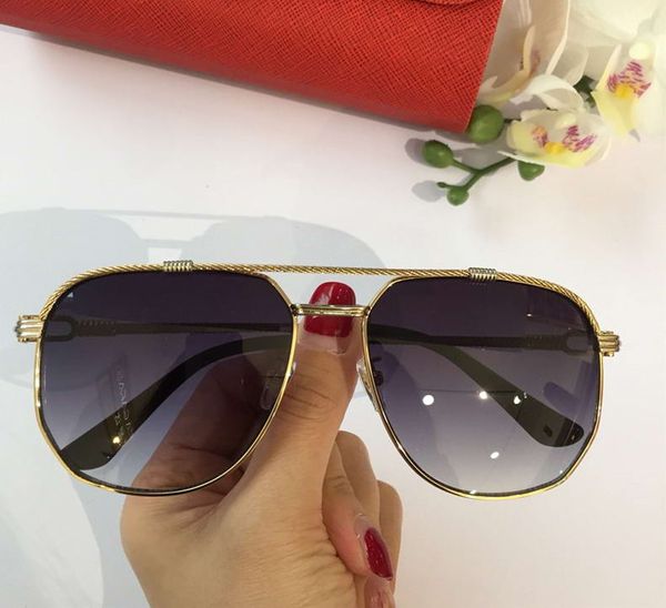 

box shaded with sunglasses ct0109 vintage gafa de shades glasses gold/grey sol new pilot sunglasses, White;black