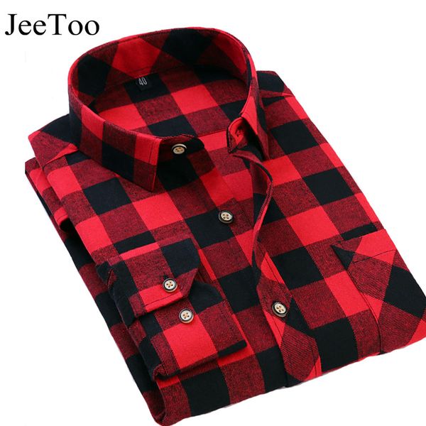 camisa de cuadros roja hombre