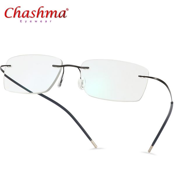 

titanium glasses frame men rimless prescription eyeglasses women myopia optical frames ultralight korean screwless eyewear, Silver