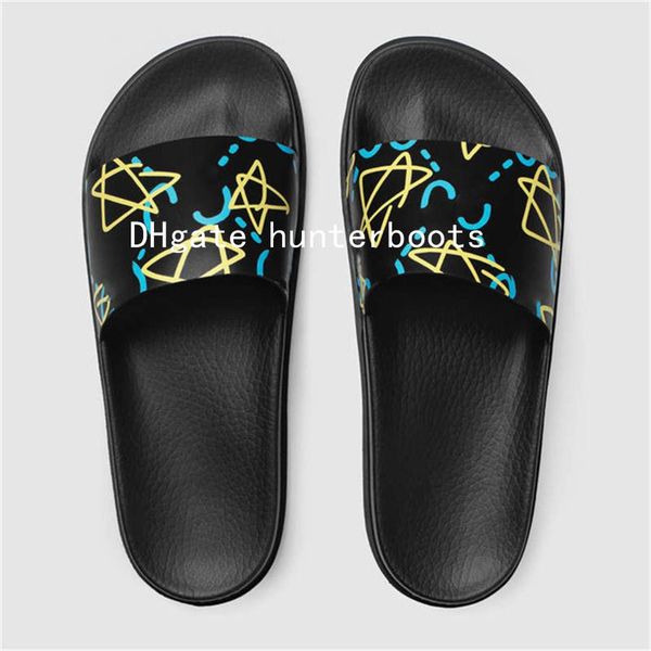 

rubber slide sandal men women sandals designer shoes luxury slide summer fashion wide flat slippery with thick sandals slipper flip flop, Black