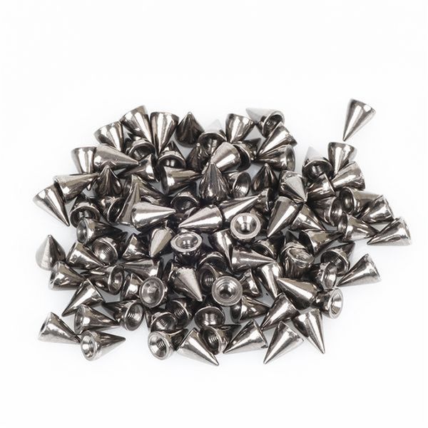 

new silvery 100pcs/bag diy punk style 10mm*6mmzinc alloy rivet on sale