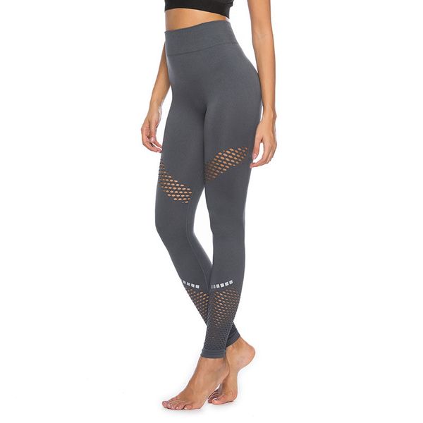 

women yoga pants fitness sports leggings sportswear tight hollow leggings yoga pants solid running tights female trousers 0.25, White;red