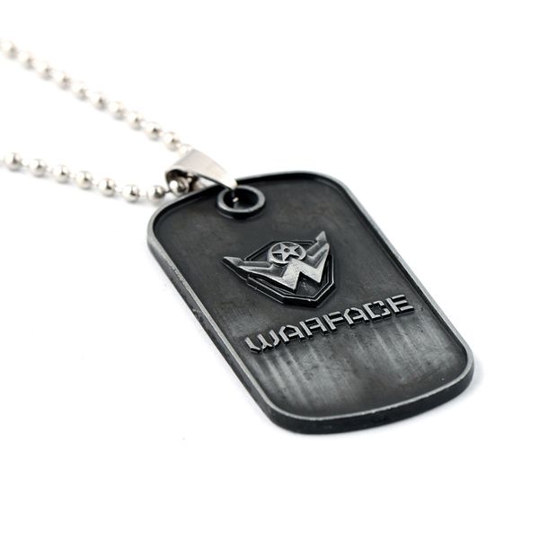 

whole salethe warface necklace ps3 game cosplay pendant necklace llavero chaveiro jewelry men jewelry kids gifts retail men, Silver