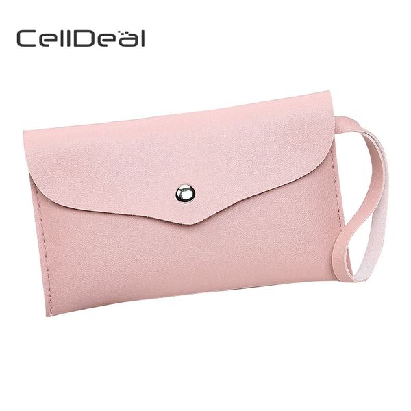 

celldeal women handbags fashion clutch wallet envelope bag artificial leather purses coin bag women leisure wallet