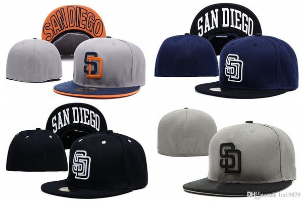 

new arrival padres baseball caps new fashion women girl men woman hip hop gorras fitted hats, Blue;gray
