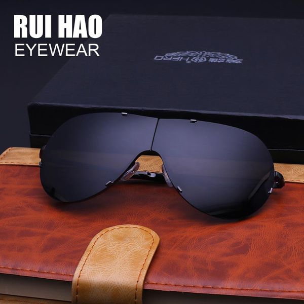 

rui hao eyewear collapsible sunglasses men polarized sun glasses driving polarized sunglasses fold eyeglasses, White;black