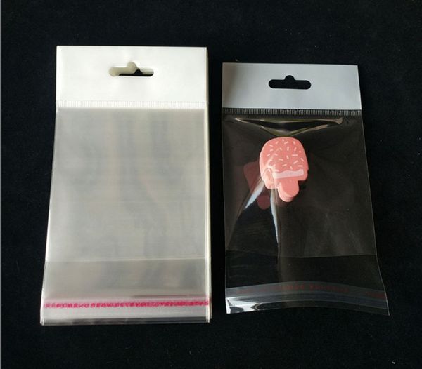 

8 14 pearl film pla tic packaging bag with hanging hole for ornament gift opp bag