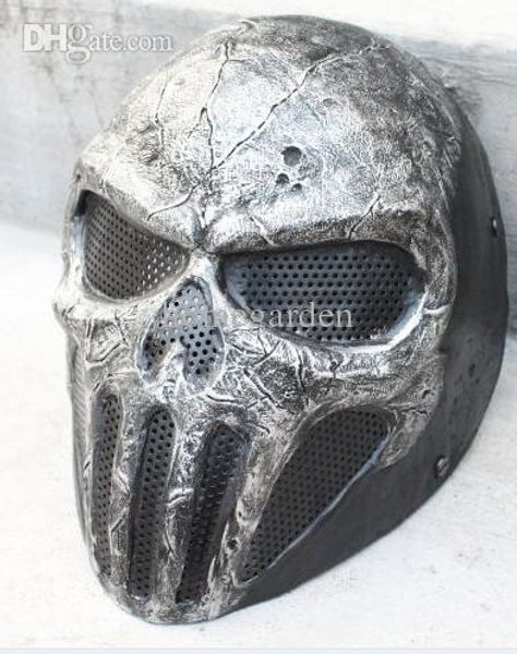 

wholesale-fma wire mesh "skull punisner" gray mask (senior model) tb577 ship