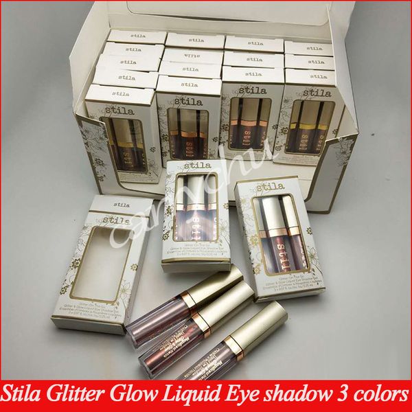 

Stila glitter on the go glitter glow liquid eye hadow makeup et 3 glitter color new in box eye hadow in tock