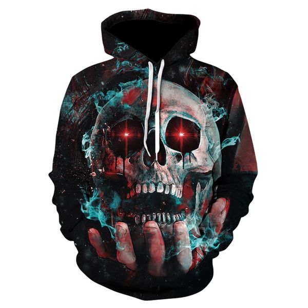 

new spring and autumn men's hooded hoodies 3d casual loose large size hooded sweatshirt 2018 factory direct sales, Black