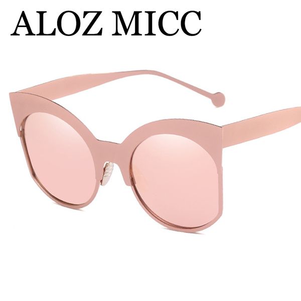 

aloz micc lady big frame cat eye sunglasses women vintage metal frame designer sun glasses female shades eyewear uv400 a477, White;black