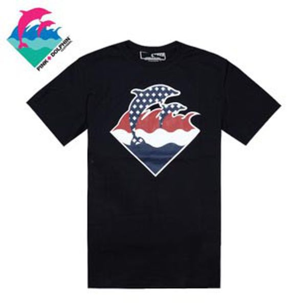 

b06987 print men pink dolphin hip hop t shirt fight color leisure short sleeve, White;black