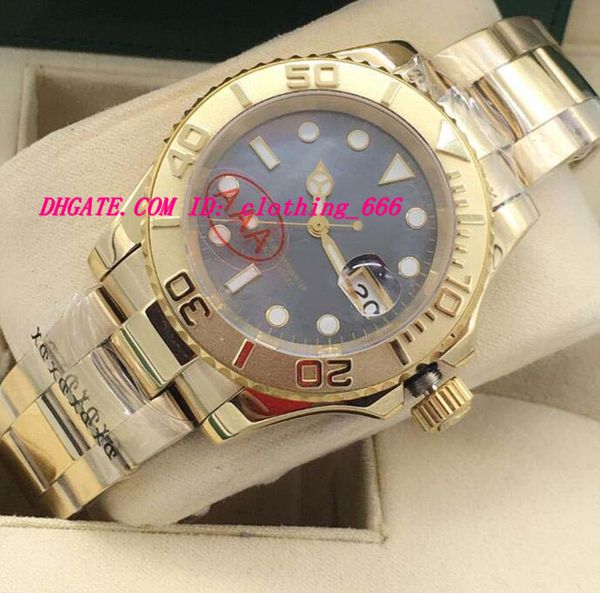 

new style luxury watches 2 style stainless steel & 18k yellow gold watch 40mm automatic fashion men's watch wristwatch, Slivery;brown