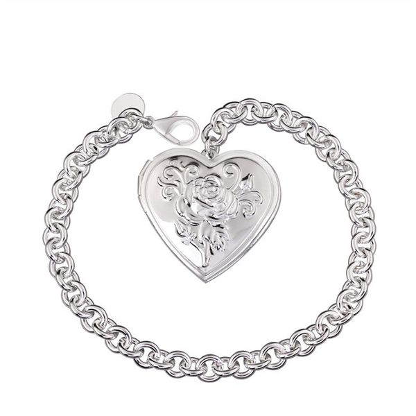 

Подарок зверя !Женская мода сердце браслет 925 серебряный браслет JSPB347; горячие продажа девушки женщины стерлингового серебра покрытием Шарм браслеты