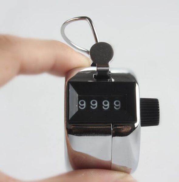 

4 digit manual hand tally mechanical palm click counter steel counters with 4 digit silver dhl ing