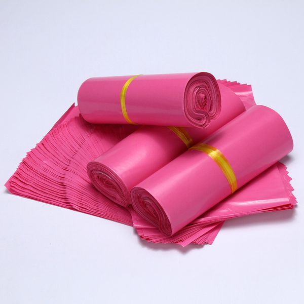 Розовые многофункциональные упаковочные пакеты Poly Mailer Конверты Доставка сумка Пластиковые рассылки Polybag Poly Mailer
