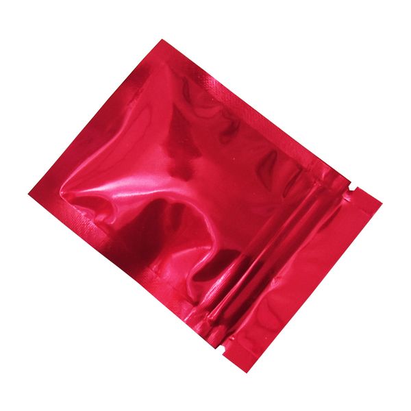 

200 pcs 6*8cm red self seal zip lock mylar pouches retail candy coffee powder bean waterproof packages organizer zipper bag with tear notch