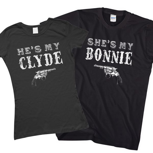 

Bonnie and clyde matching couple t hirt valentine day gift for boyfriend l174 cool ca ual pride t hirt men new fa hion
