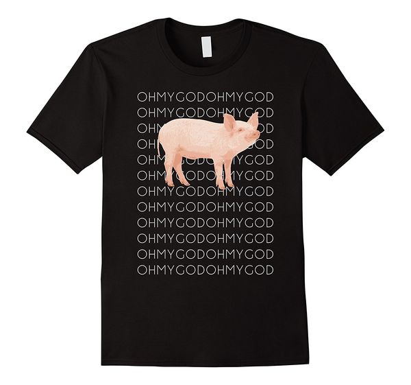 

Шейн Доусон Oh My God Pig T-Shirt 2018 с коротким рукавом O-Neck 100% Хлопок Печать Мужская летняя