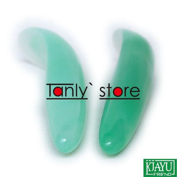

100pieces/lot traditional acupuncture massage tools green spoon-shape resin guasha kit gift gua sha chart
