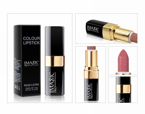 

12 pcs/lot imagic lipstick moisturizer lips smooth lip stick long lasting charming lip lipstick cosmetic beauty makeup 12 colors