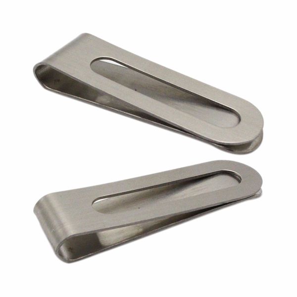

1pc stainless steel hollow style money clip holder purse cash money for slim pocket cash silver clip, Black