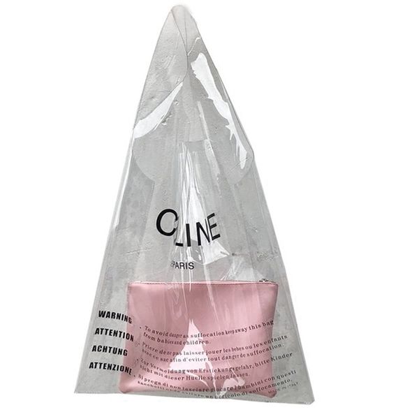 

Мода Марка девушка большой емкости ПВХ сумка прозрачный сумка женщины лето лазер