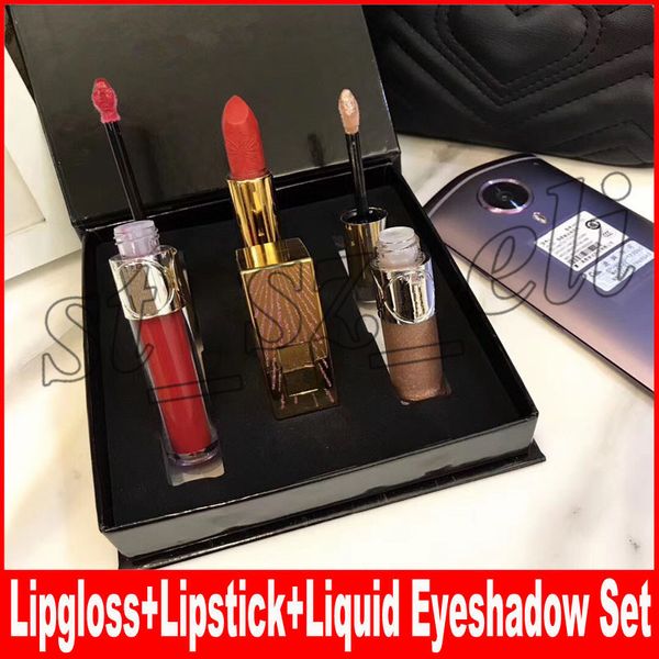 

Известный набор для макияжа LIP Жидкие тени для век Lipstck Lip Gloss набор для губ 3 в 1 для